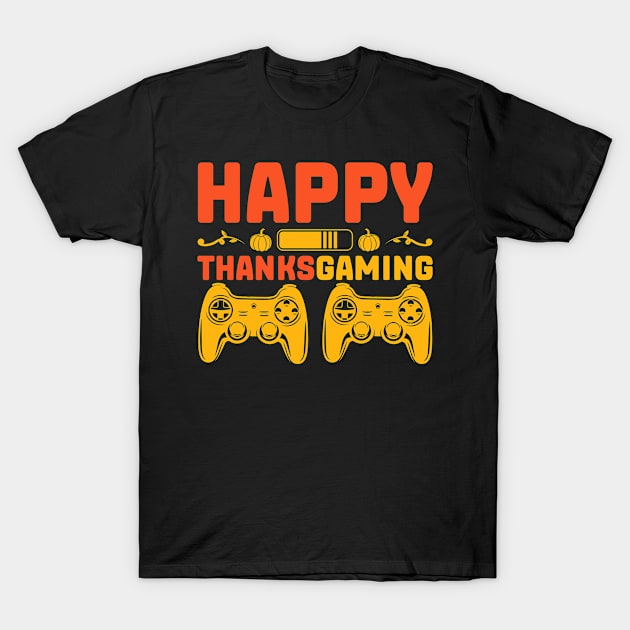 Happy Thanksgaming Cute Video Game Controller Thanksgiving T-Shirt by ProArts